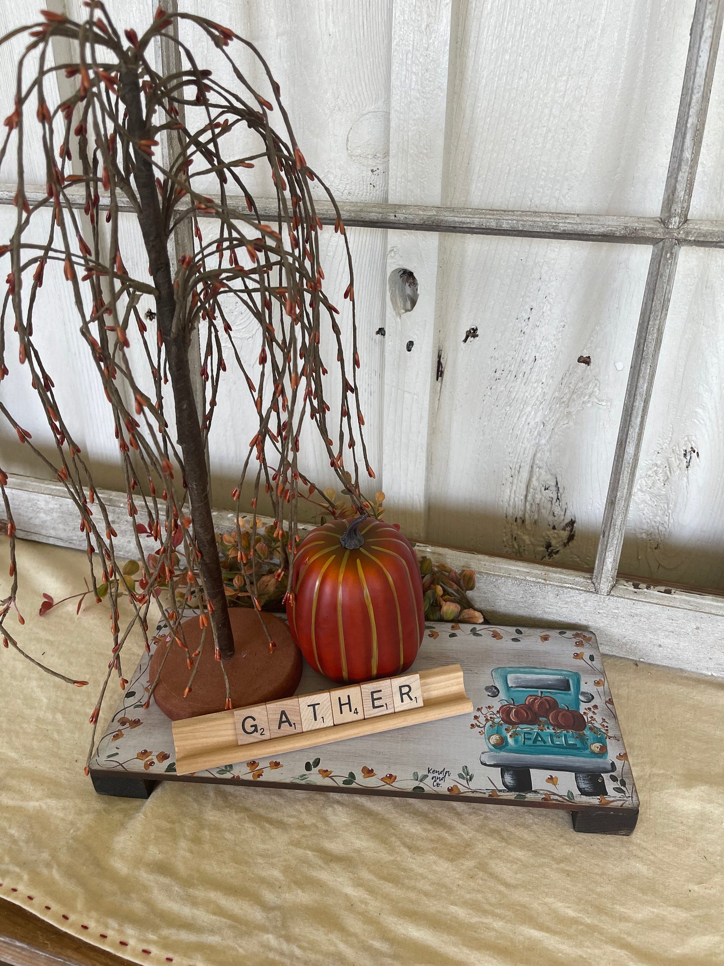 Fall pumpkin truck riser